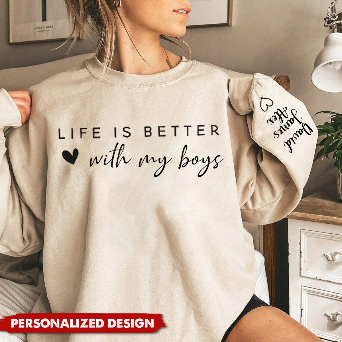 Life is Better With My Grands-Personalized Sweatshirt - Image 3