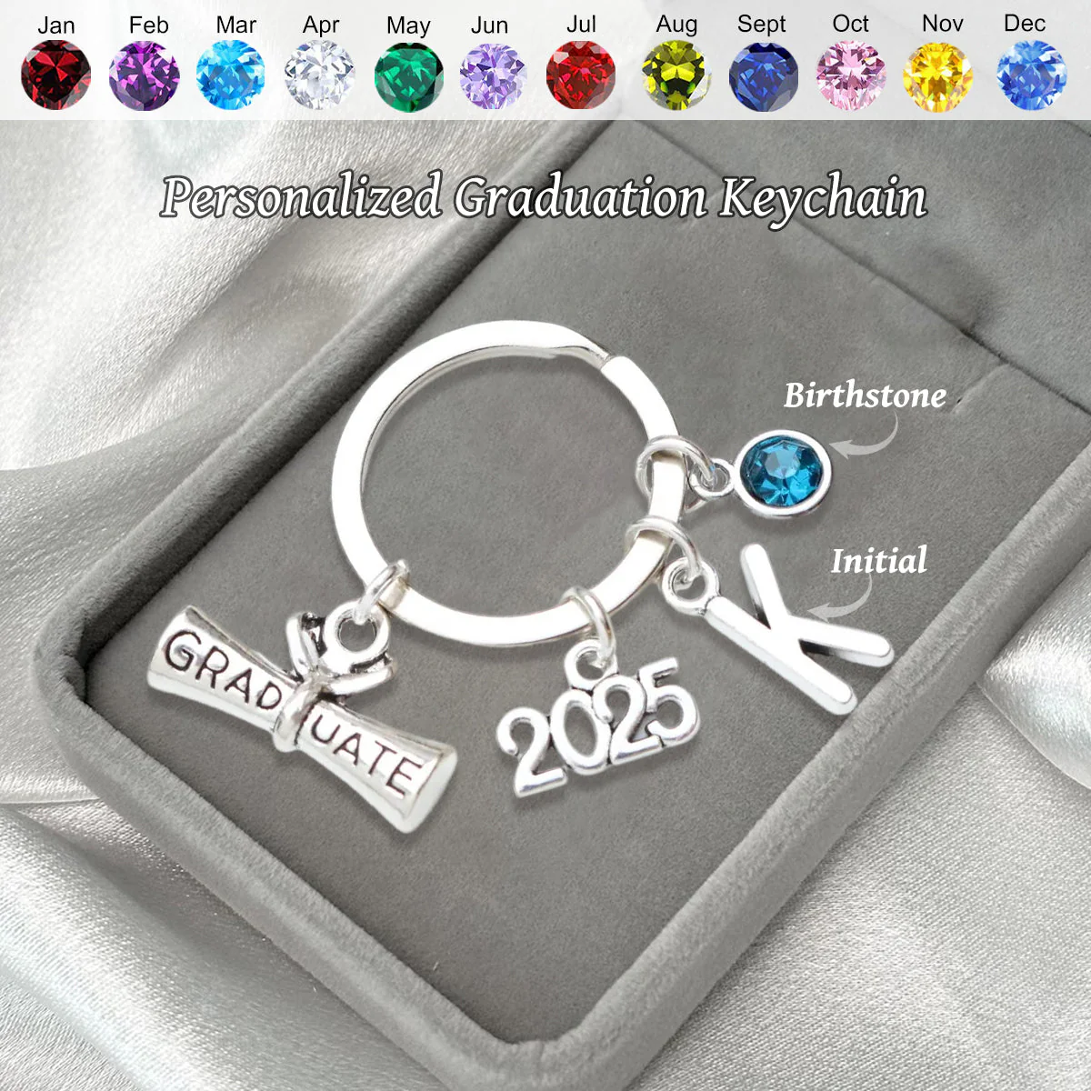 2025 Graduation Keychain - Personalised Gift Keepsake, Gift for Graduates - Image 2