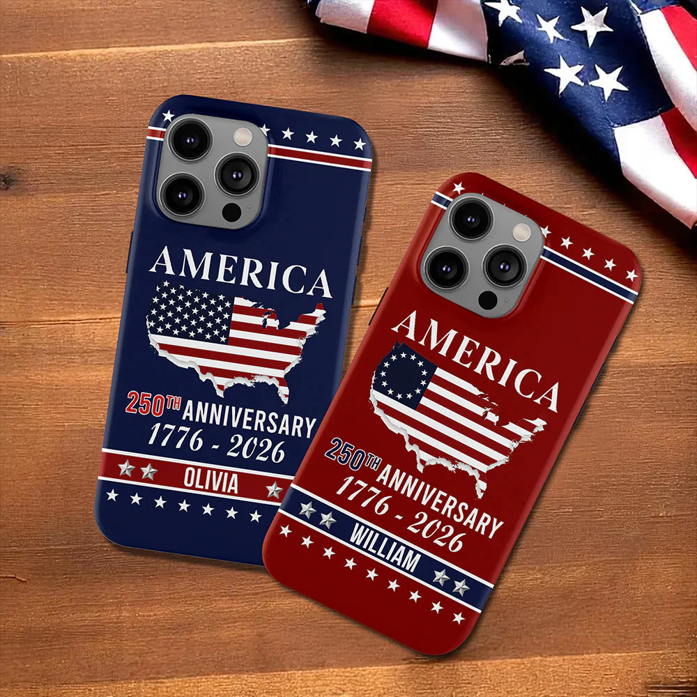 Personalized Name America 250th Anniversary Phone Case - Image 3