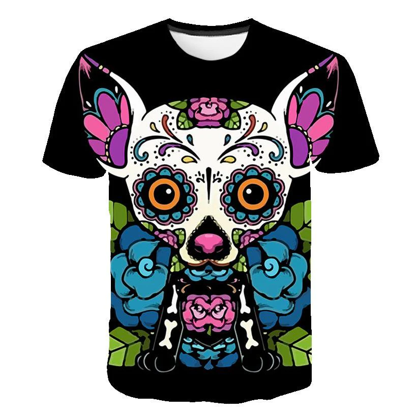 3D Color Dog Print T-shirt - Image 5