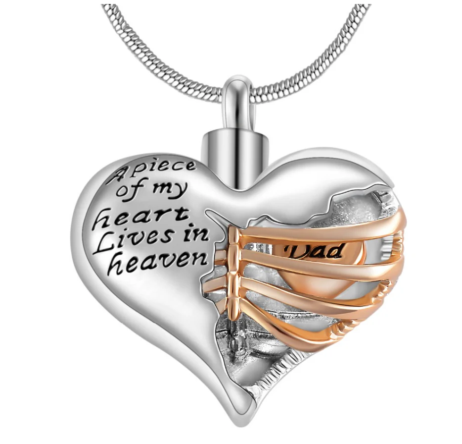 A Piece Of My Heart Lives In Heaven Memorial Necklace - Image 2