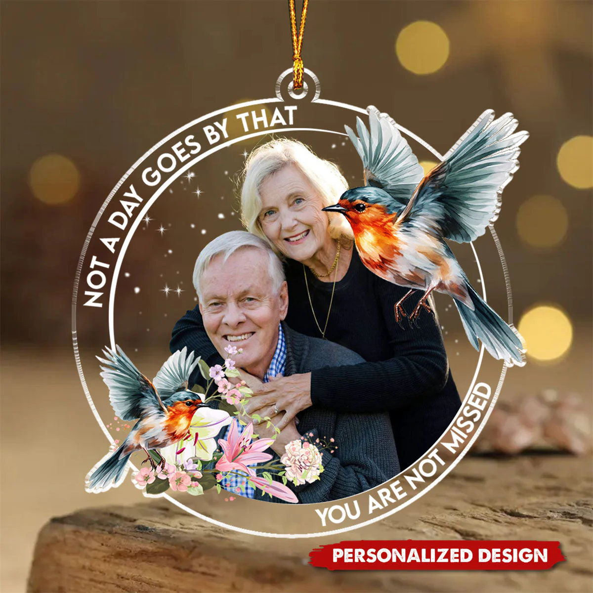 Although You Cannot See Me I'm Always With You-Personalized Memorial Ornament - Image 2