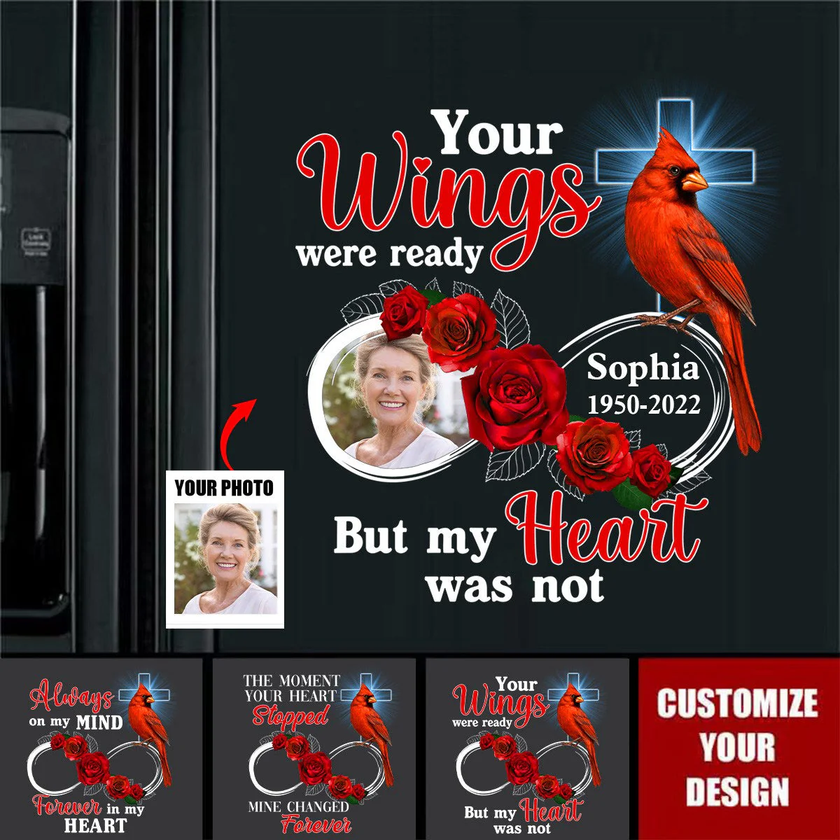 Always On My Mind Forever In My Heart-Personalized Sticker Decal - Image 2