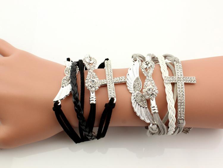 Angel Wings Cross Bracelet - Image 5