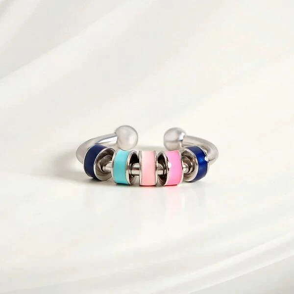 Anxiety Relieving Enamel Fidget Ring - Image 3