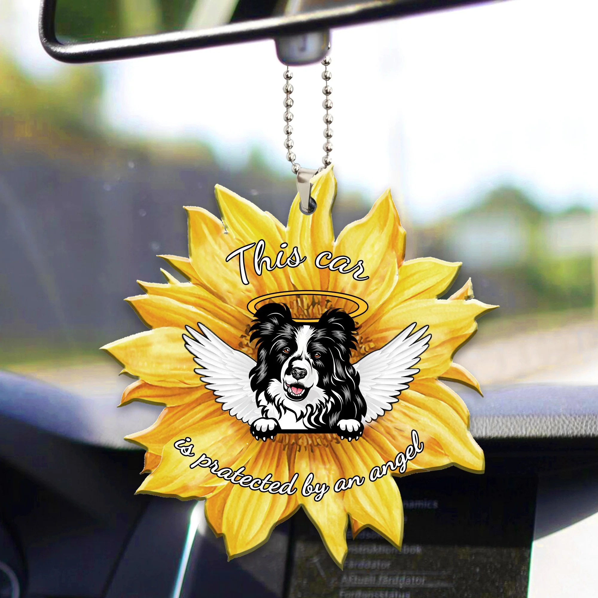 Border Collie2 Car Ornament