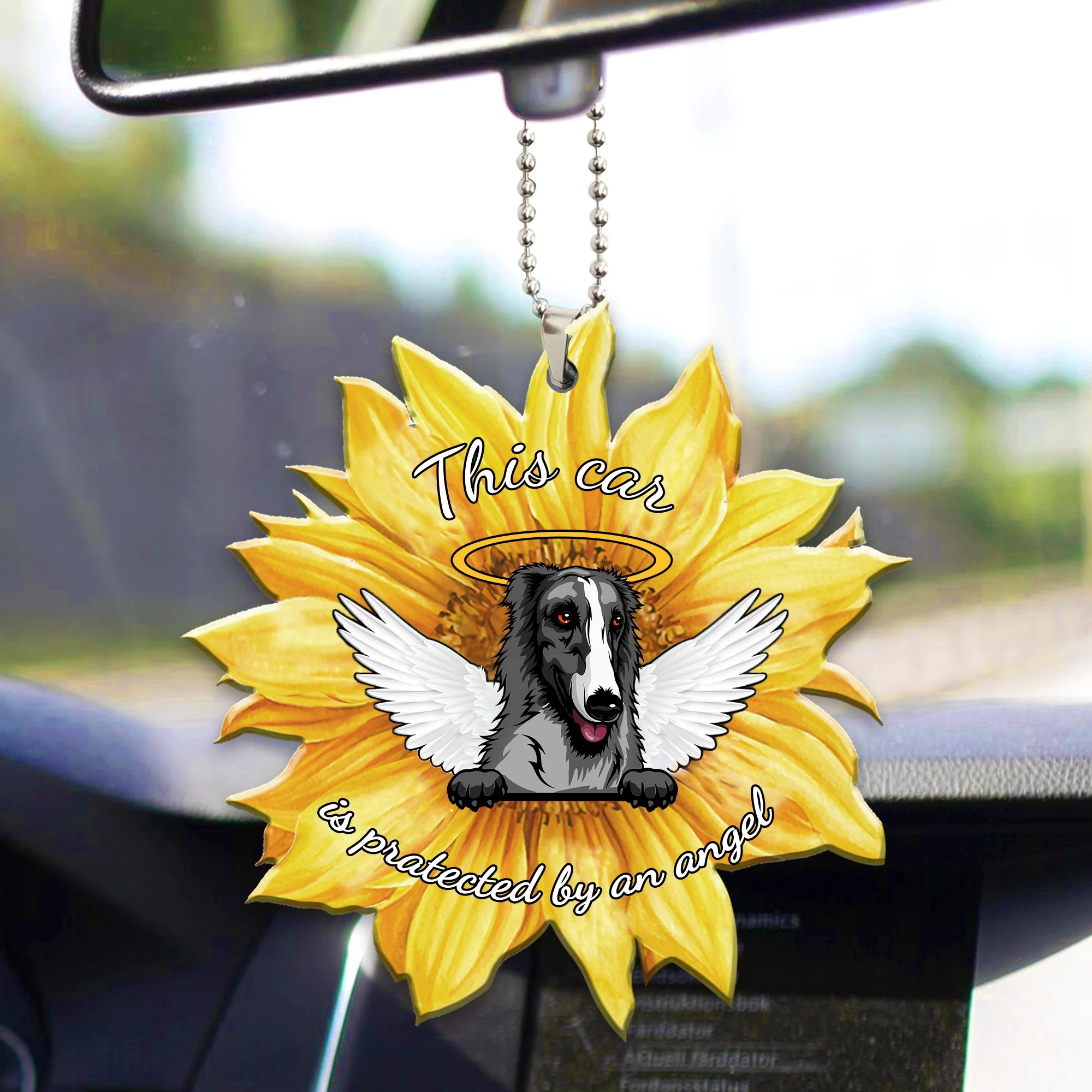 Borzoi2 Car Ornament