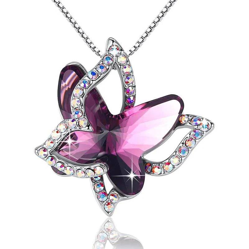 Butterfly Crystal Necklace - Image 2