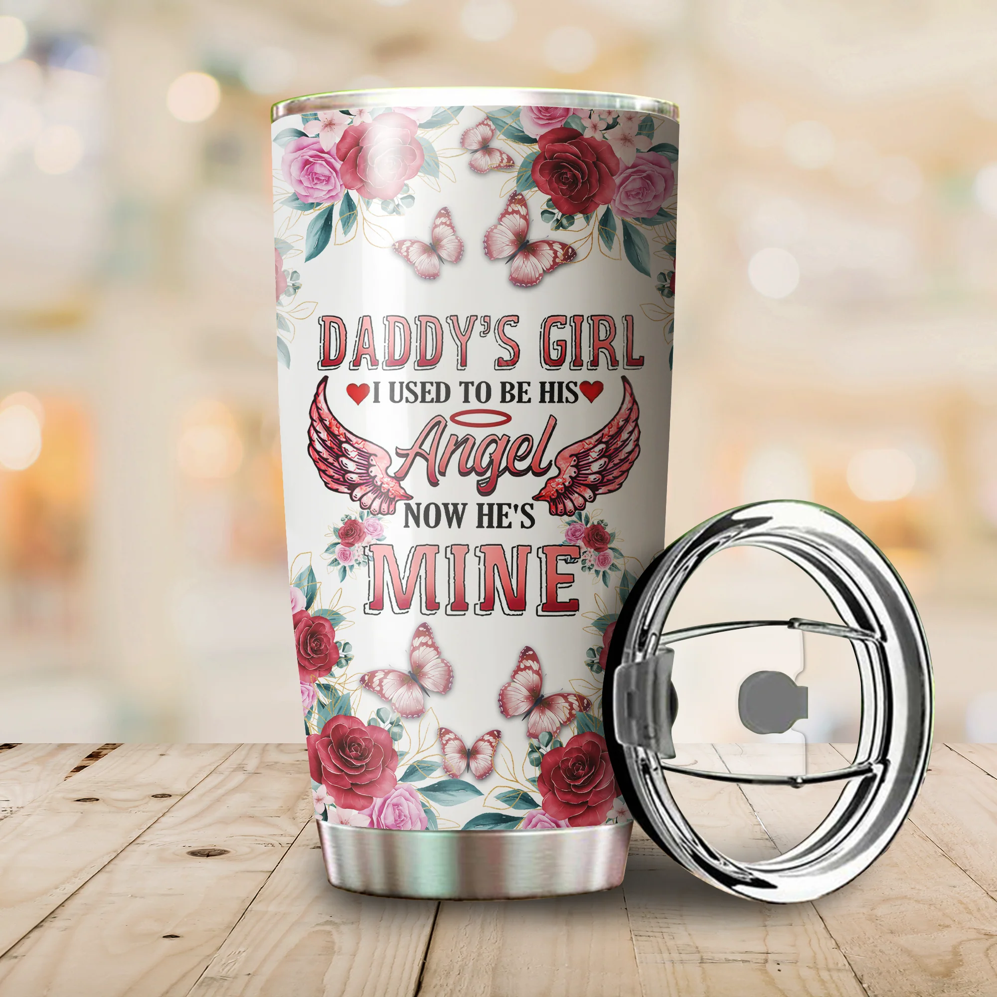 Tmarc Tee Butterfly Steel Stainless Steel Tumbler - Image 3