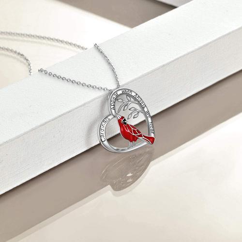 Cardinal Heart Pendant Necklace - Image 2