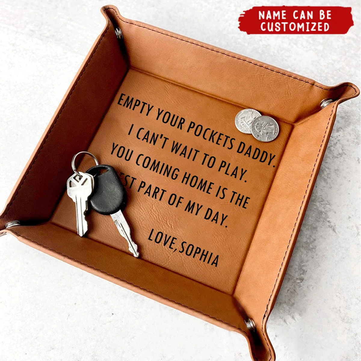 Catch All Table Tray Personalized Valet Tray For Men - Image 2
