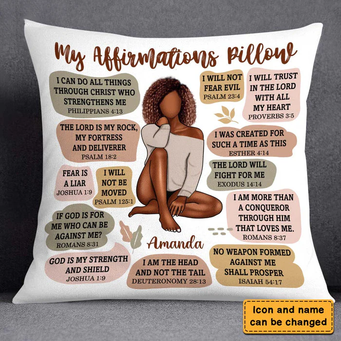 Christian Affirmation Pillow-Personalized Gift For Woman - Image 2