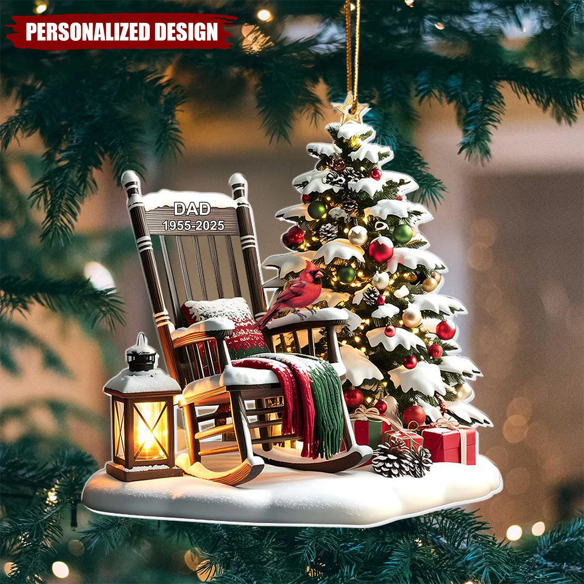 Christmas In Heaven - Personalized Acrylic Ornament - Image 2