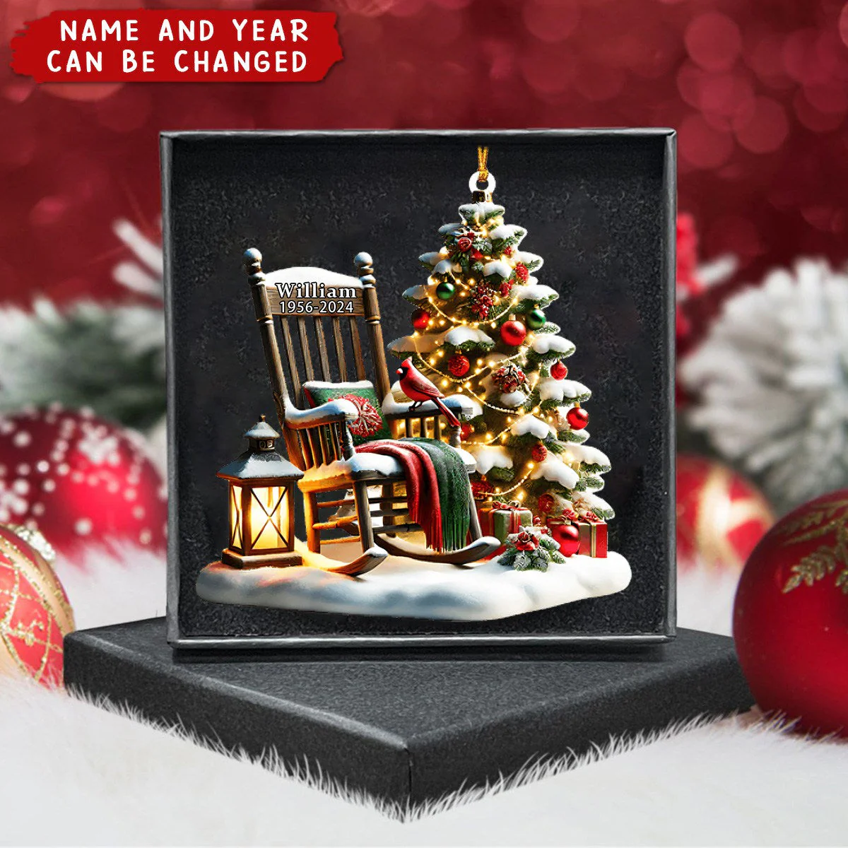 Christmas In Heaven - Personalized Memorial Ornament - Image 2