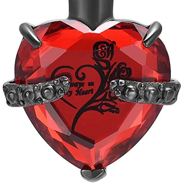 constantlife Crystal Heart Shape Cremation Jewelry Memorial Urn Necklace - Image 4
