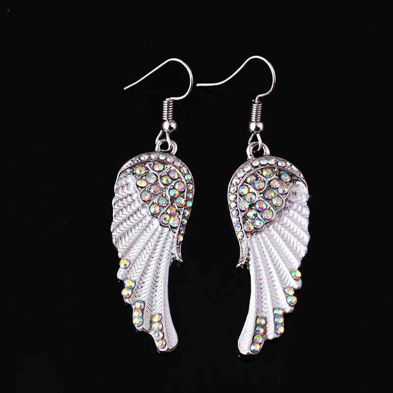Crystal Angel Wing Earrings