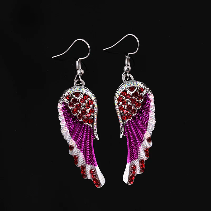 Crystal Angel Wing Earrings - Image 3