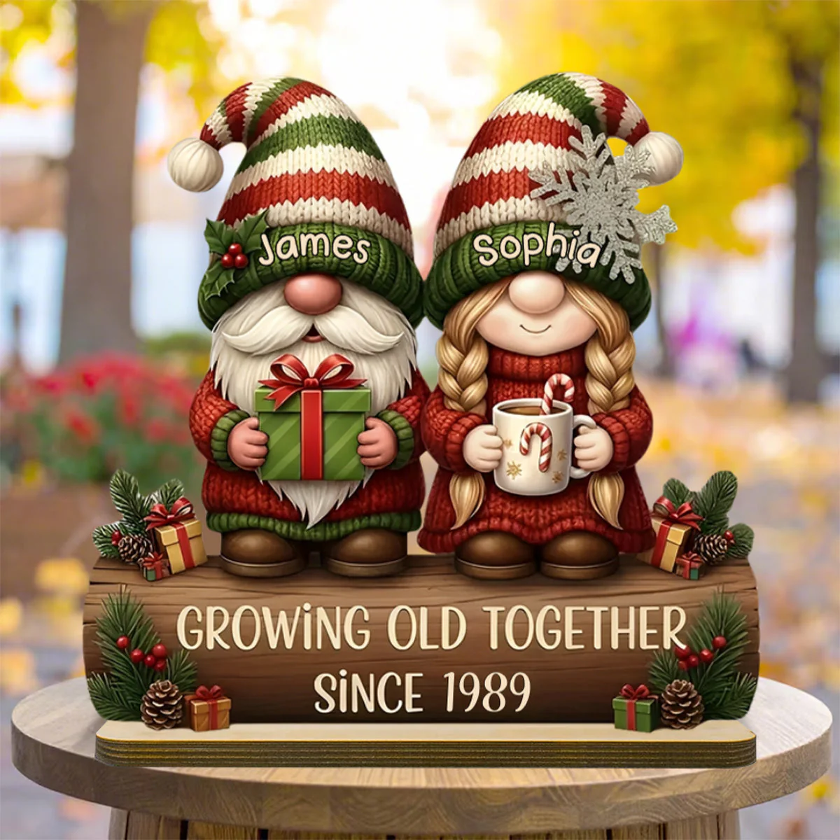 Custom Couple Growing Old Together Plaque, Christmas Decor - Image 2
