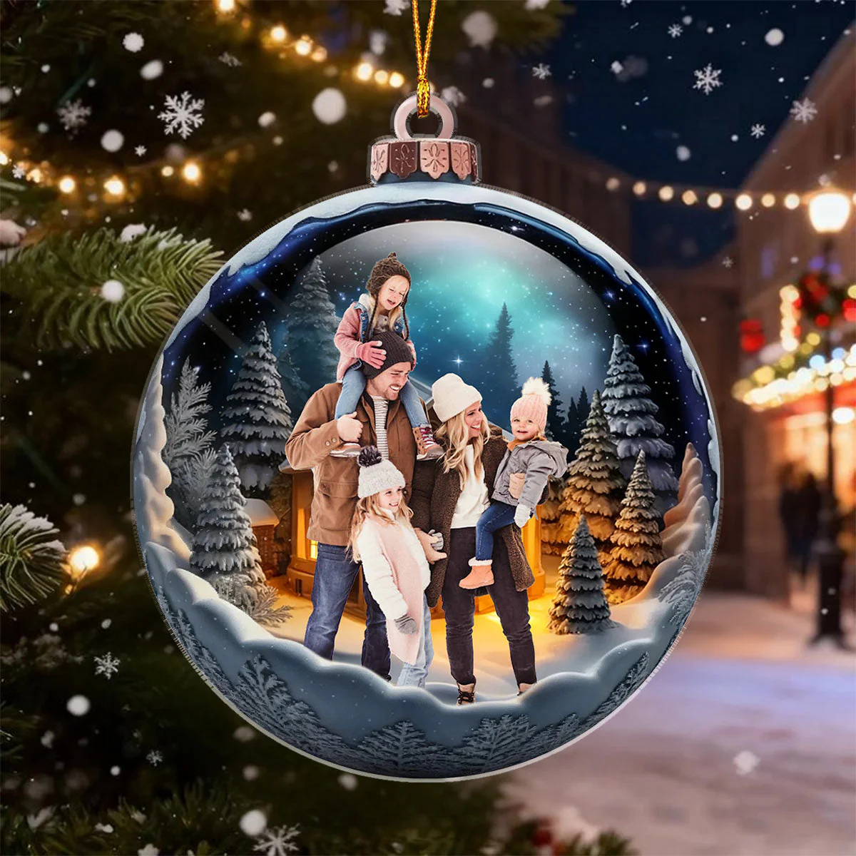Custom Family Photo Ornament, Christmas Keepsake Gift - Image 2