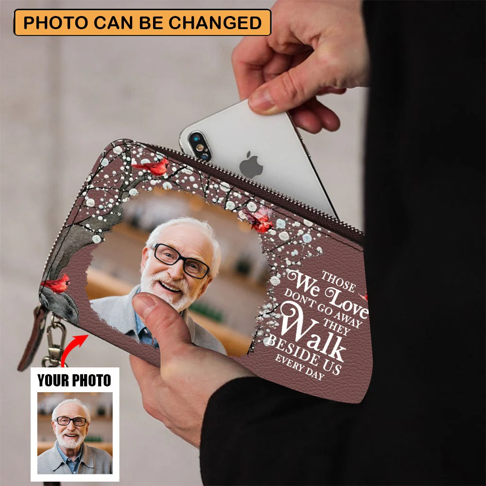 Custom Photo I'll Carry You - Personalized Leather Long Wallet - Image 2