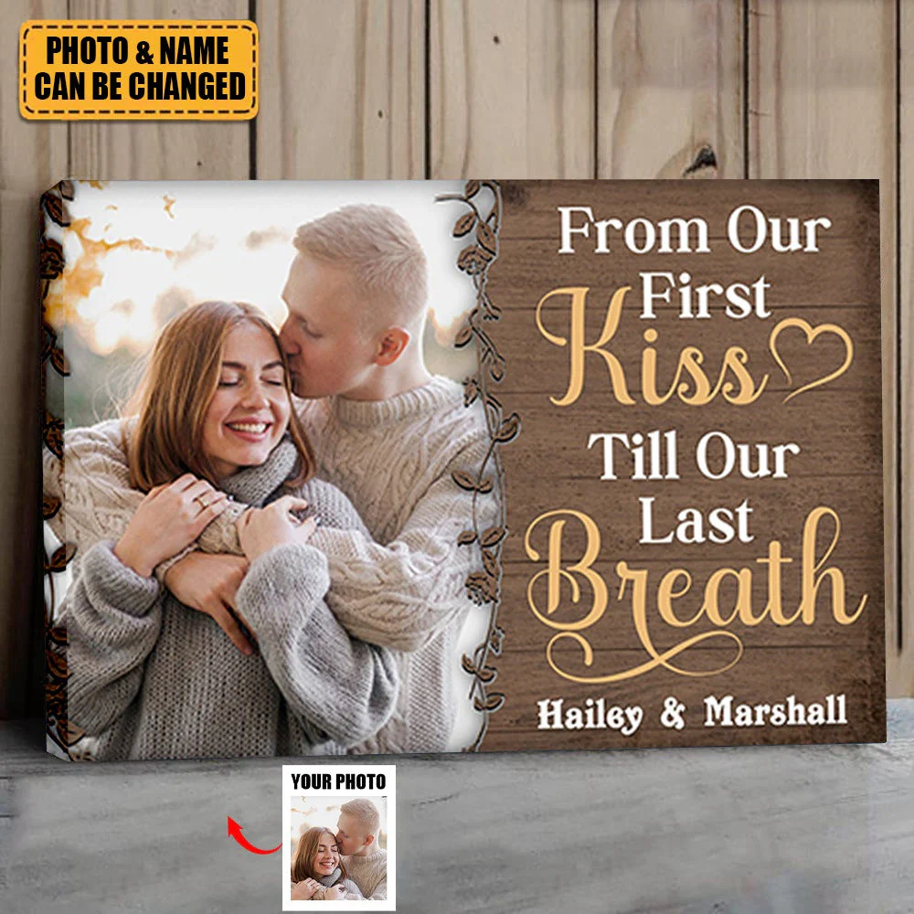Custom Photo My Favorite Place In All The World Is Next To You Personalized Canvas - Image 2