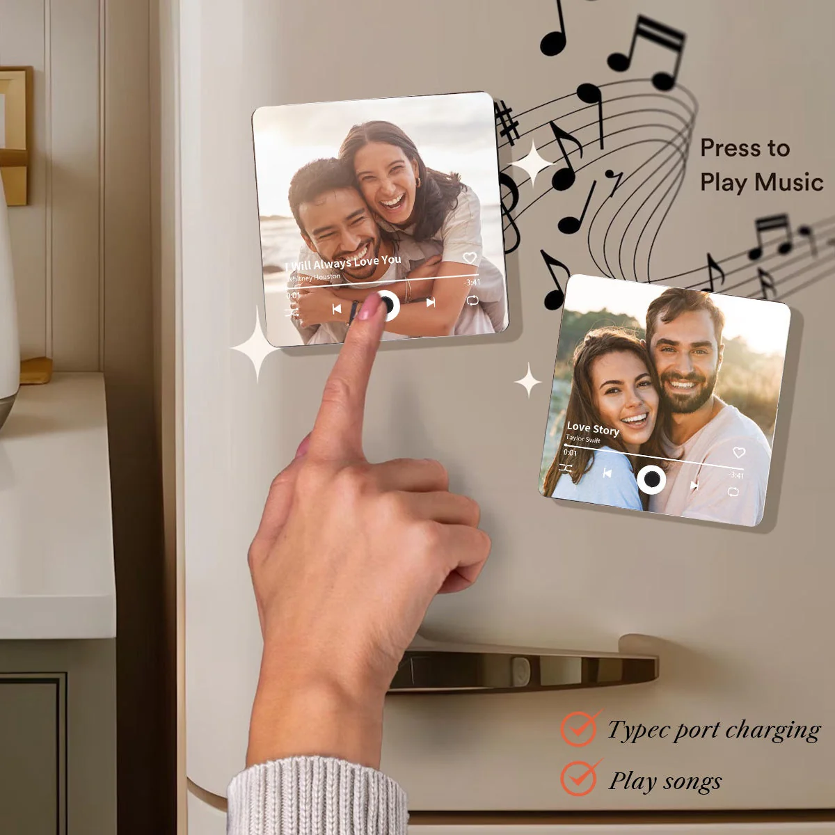 Customized Music Fridge Magnet Personalised Photo Fridge Magnet Can Play Songs - Image 2