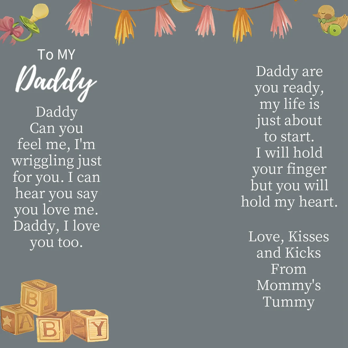 Daddy To Be Keepsake Gift From Baby Bump - Personalized Stainless Steel Keychain - Image 5