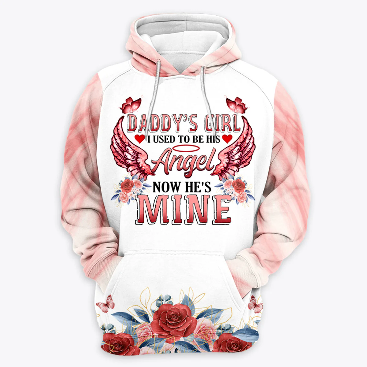 Daddy's Girl - Personalized All Over Print Hoodie - Image 3
