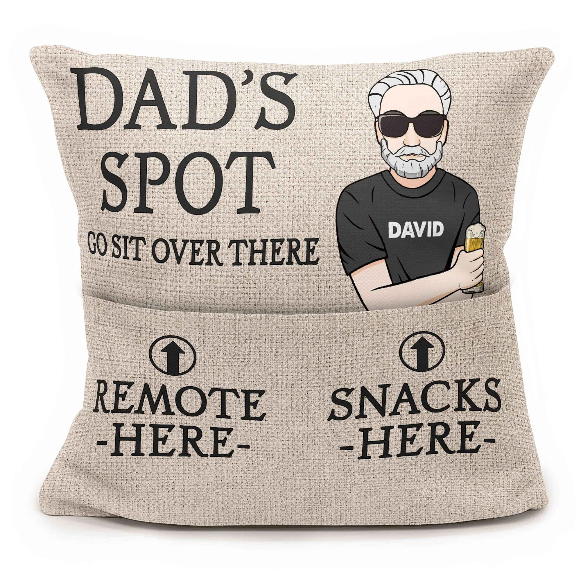 Dad's Spot - Personalized Pocket Pillowcase - Image 3