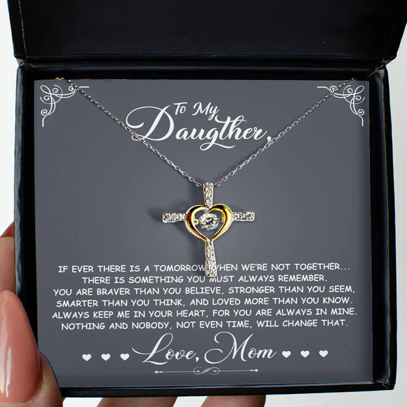 If Ever There Is A Tomorrow - Love Mom -Cross Necklace - Image 3