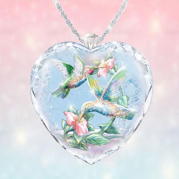 Elegant Hummingbird Crystal Pendant Ring for Women - Image 3