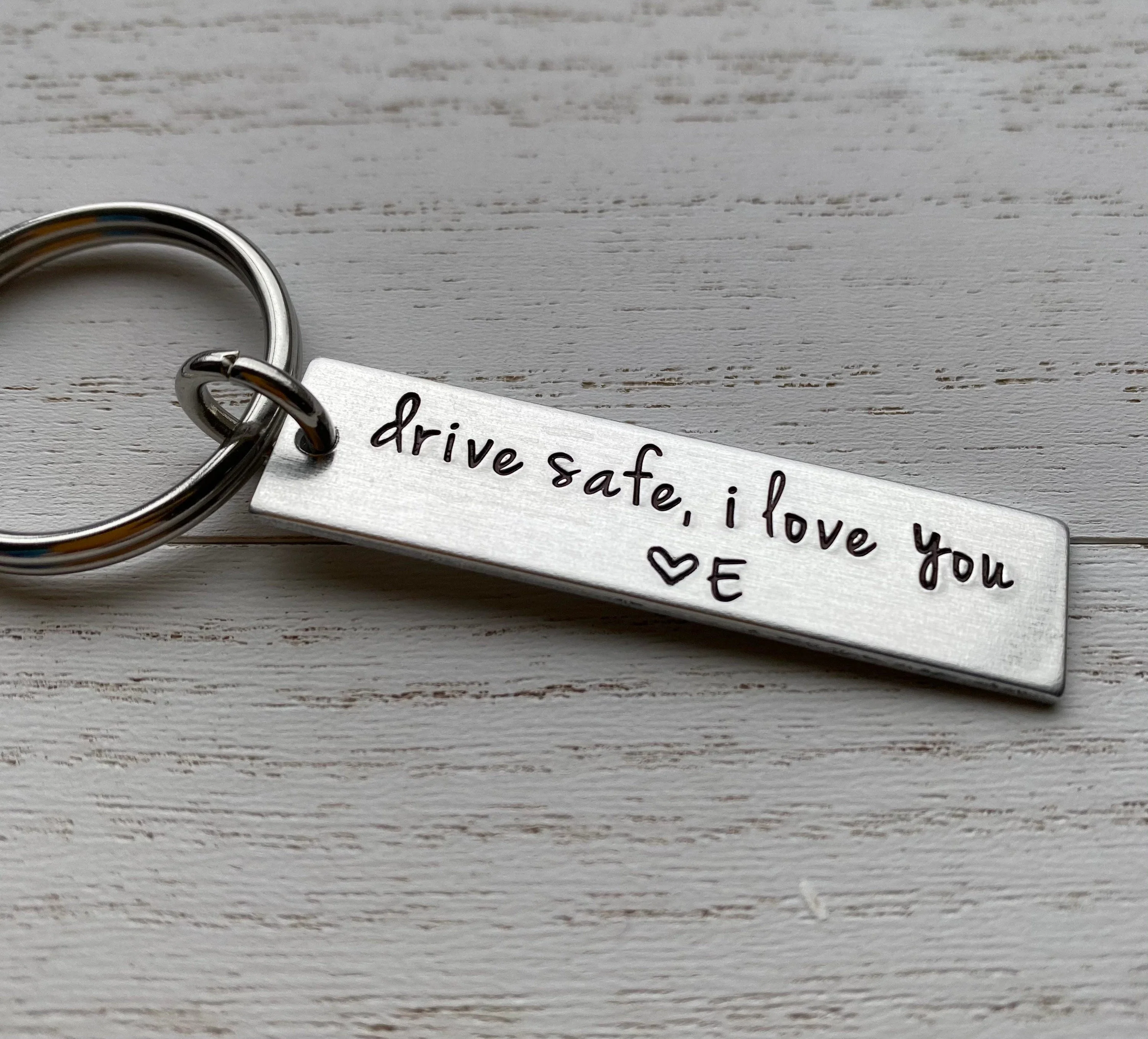 Drive Safe - Couple Keychain Personalized Initial Keychain - Image 3