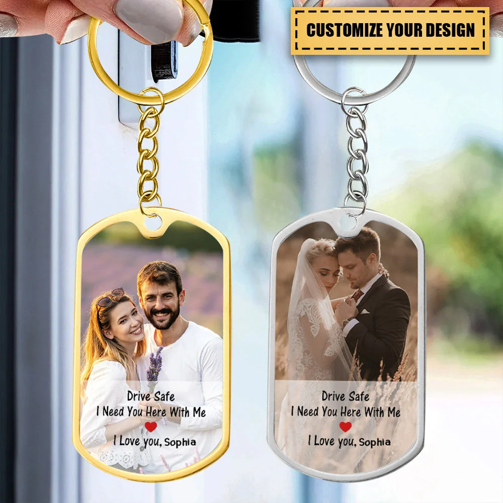 Drive Safe - Couple Personalized Custom Keychain-Gift For Husband,Boyfriend - Image 3