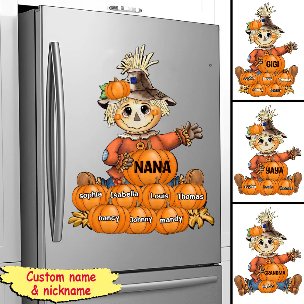 Fall Seasons, Pumpkin Grandma- Mom Personalized Sticker Decal - Image 2