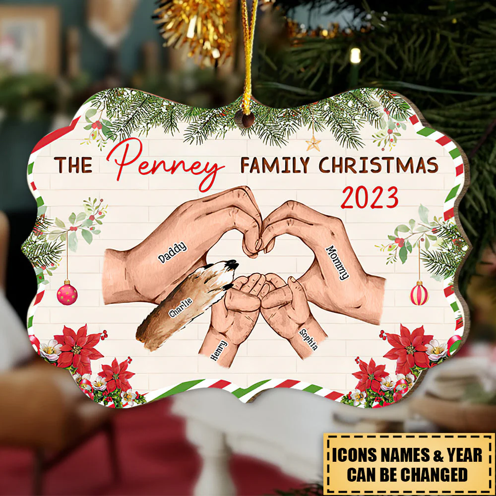 Family Hands Family Christmas Benelux Ornament - Image 3