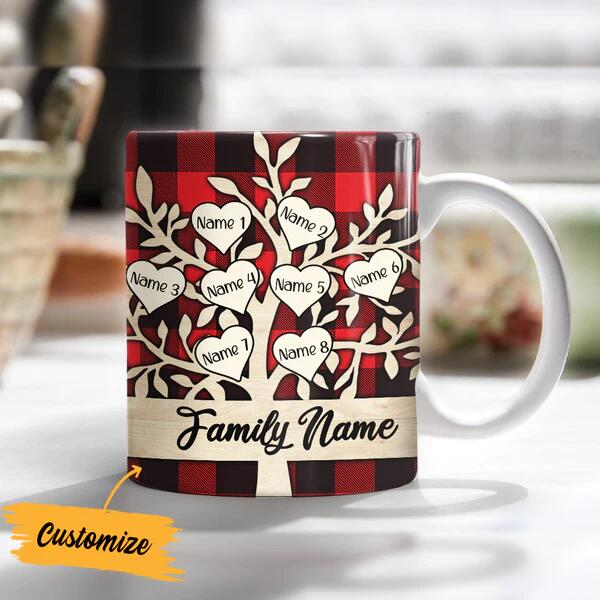 Family Tree Christmas Mug Personalized Mug-Christmas Gift - Image 3
