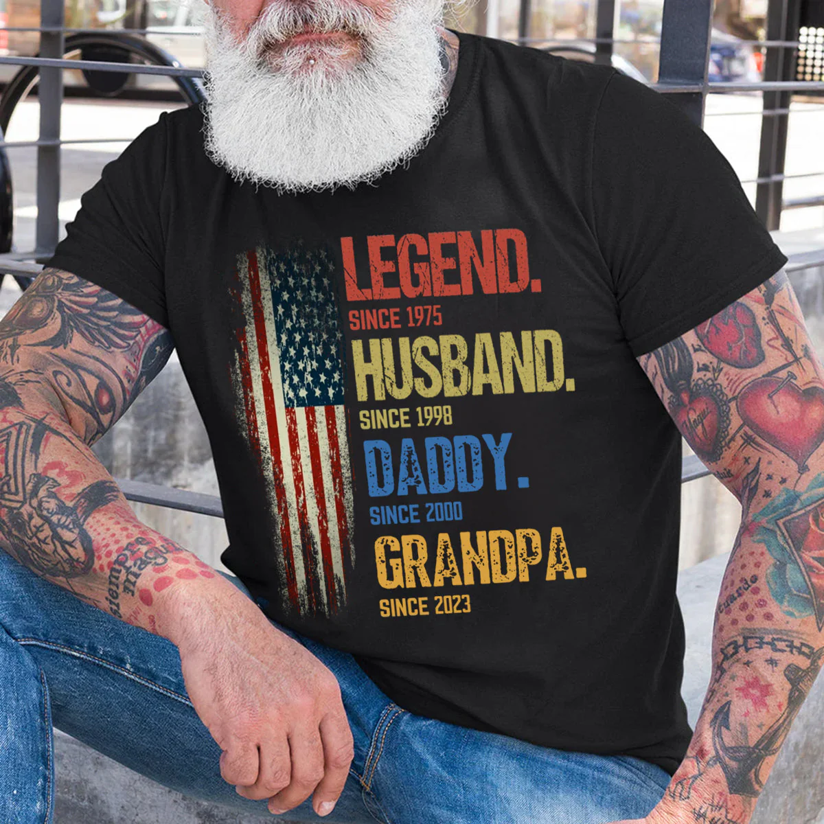 From Legend To Papa - Personalized T-shirt