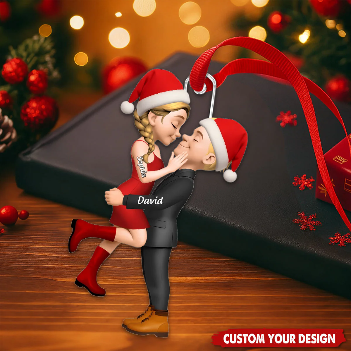From Our First Kiss Till Our Last Breath - Custom Ornament For Couple - Image 2