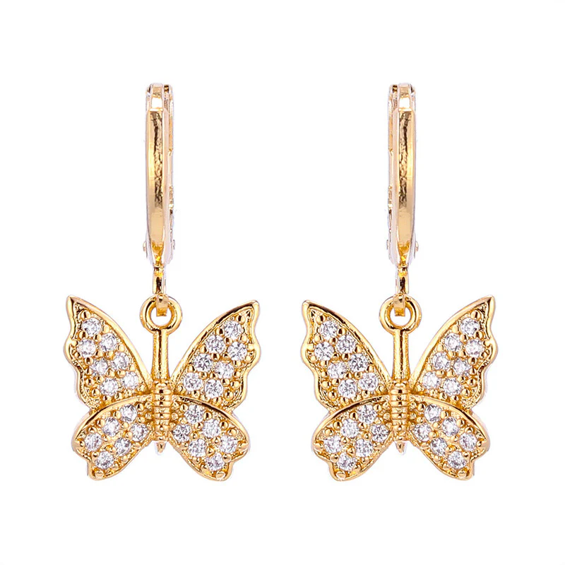 Fully-jewelled Fashion Butterfly Earrings - Image 3