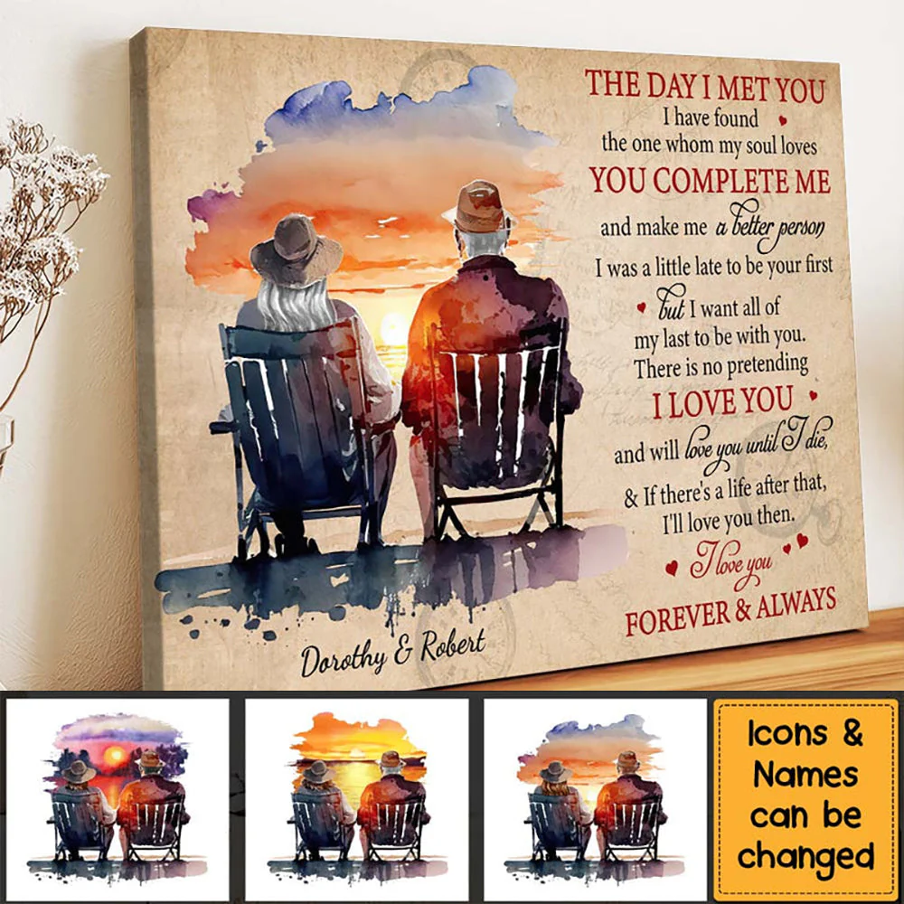 Gift For Couple The Day I Met You Canvas - Image 2