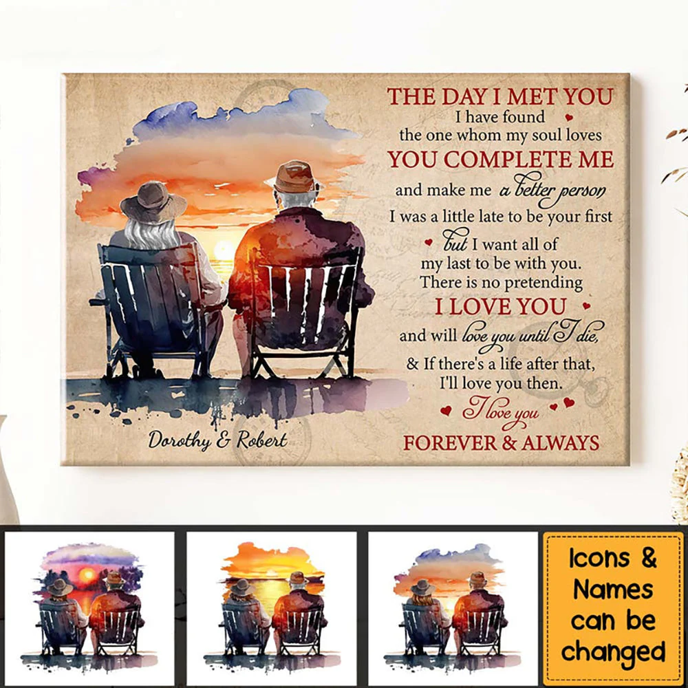 Gift For Couple The Day I Met You Canvas - Image 3