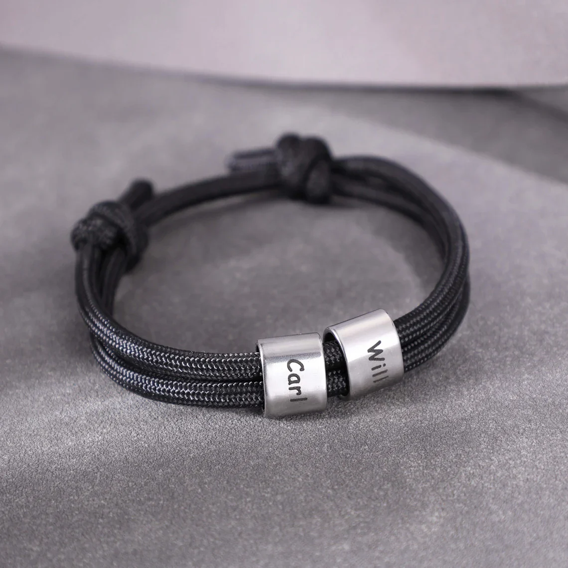 Gift For Dad,Personalized Men Bracelet With Kids Names