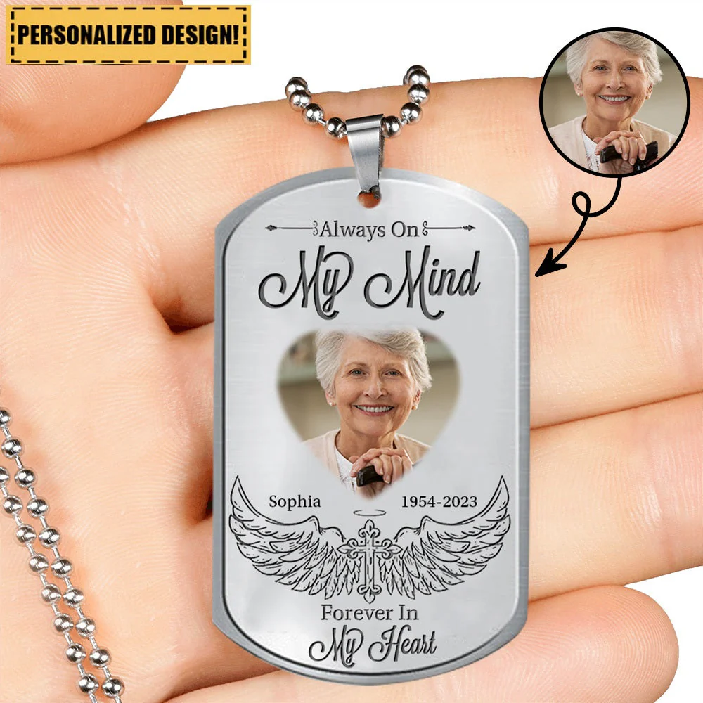 Gift For Family I Will Carry You With Me Until I See You Again Personalized Memorial Necklace - Image 2
