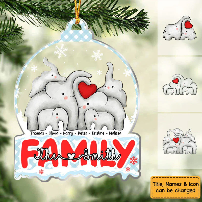 Gift For Family Puzzel Elephant Ornament - Image 2