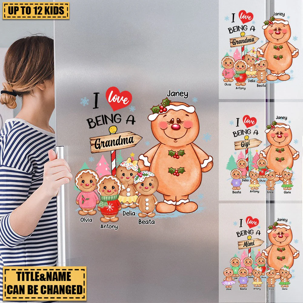 Gift For Grandma Cookies Gingerbreads Personalized Decal Sticker - Image 3