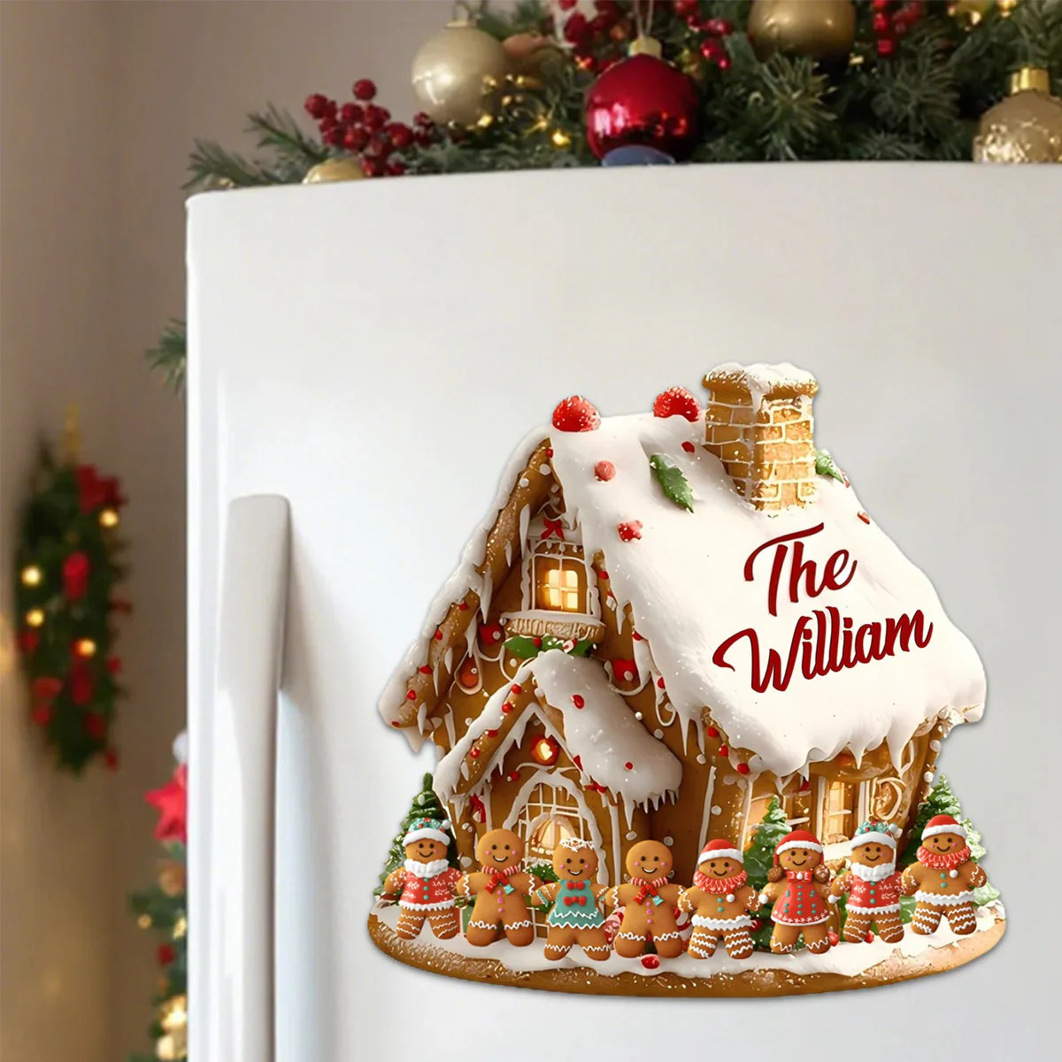 Gingerbread Family Christmas - Personalized Decal - Image 2
