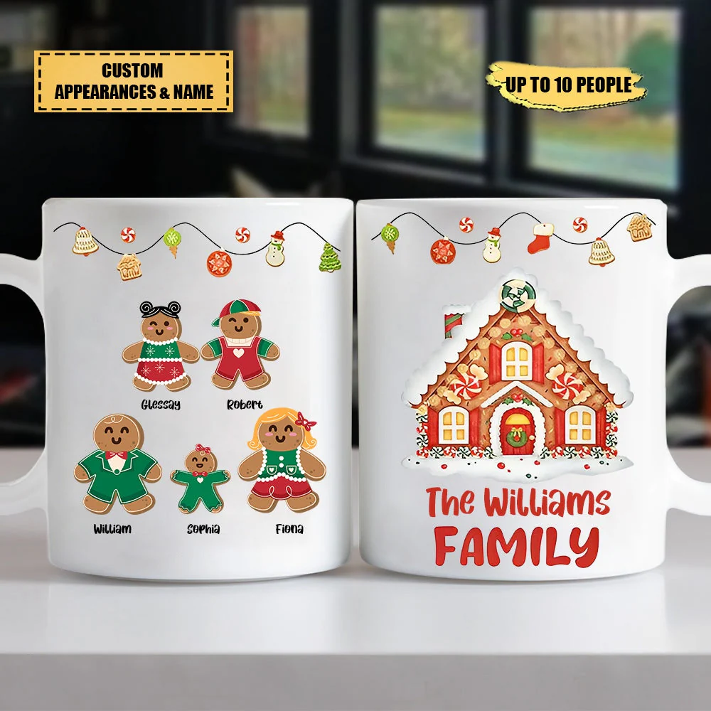 Gingerbread Family Pet - Personalized Christmas Mug - Image 3