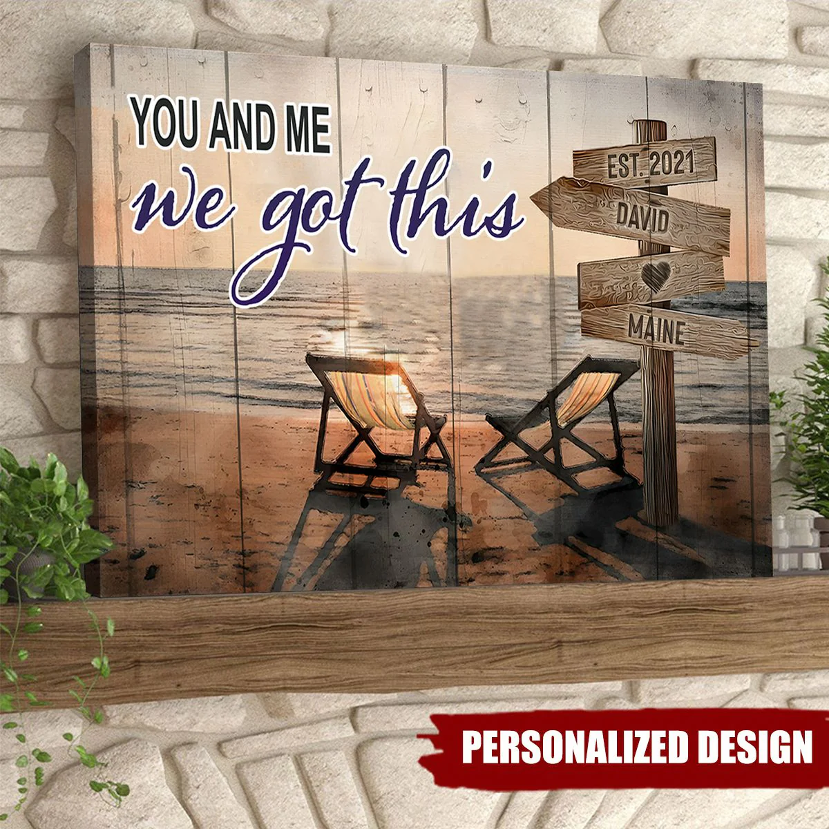 God Blessed The Broken Road – Gifts For Couple Personalized Poster - Image 2