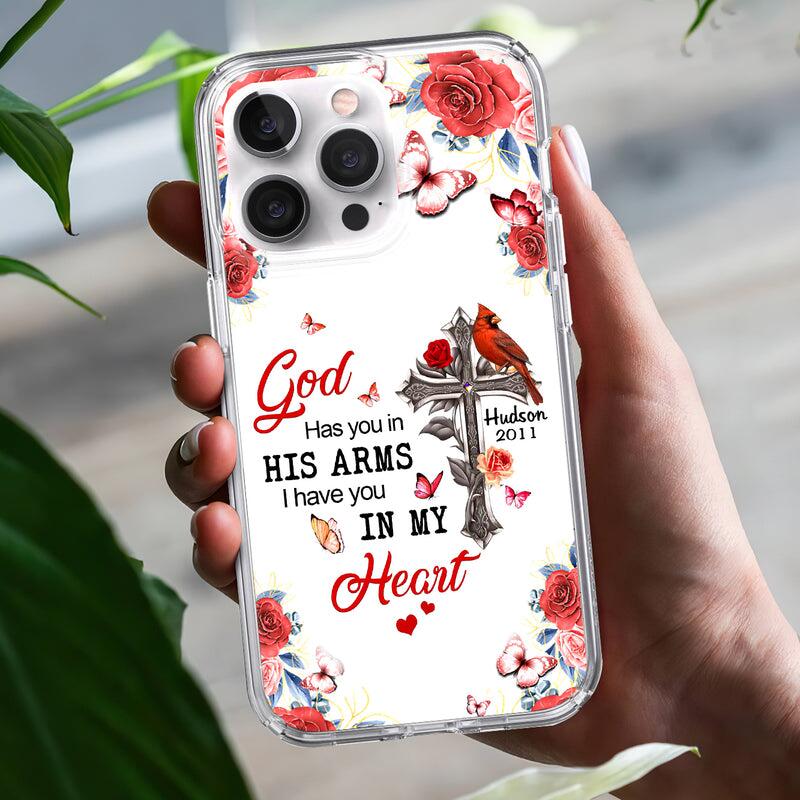 God Has You In His Arms Personalized Memorial Phone Case - Image 2