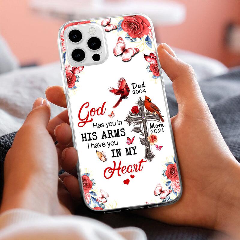 God Has You In His Arms Personalized Memorial Phone Case - Image 3